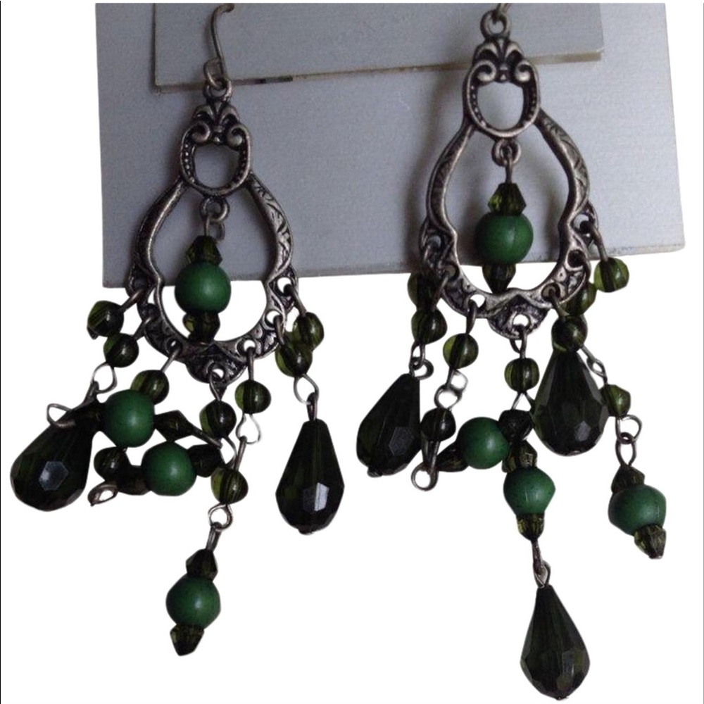 Vintage forest earrings